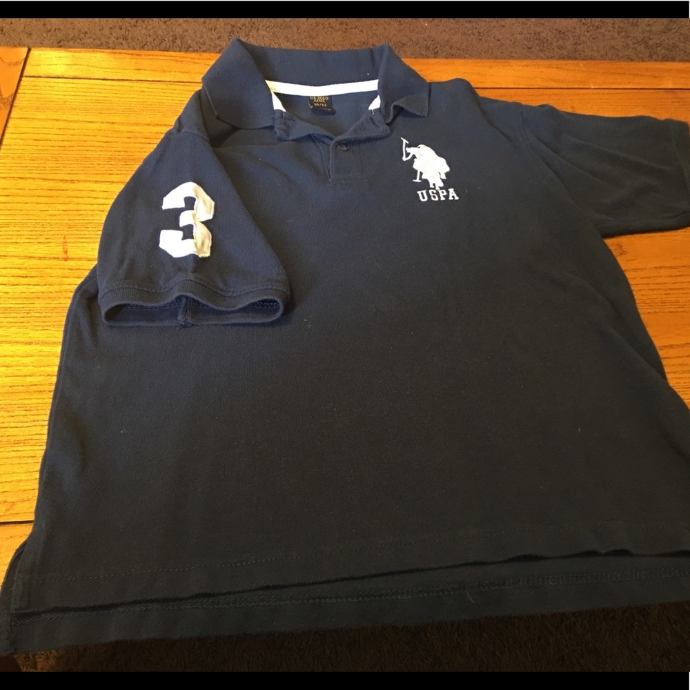 Boys Navy/White Polo Brand Polo Shirt